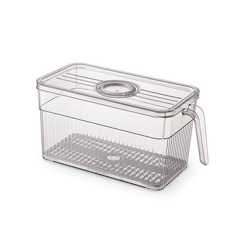 Refrigerator Organizer Bins, Kitchen Organizers and Storage, Refrigerator Organizers and Storage, Stackable Clear Food Storage Bins, Fridge, Cabinet (13cm*24cm*13cm)