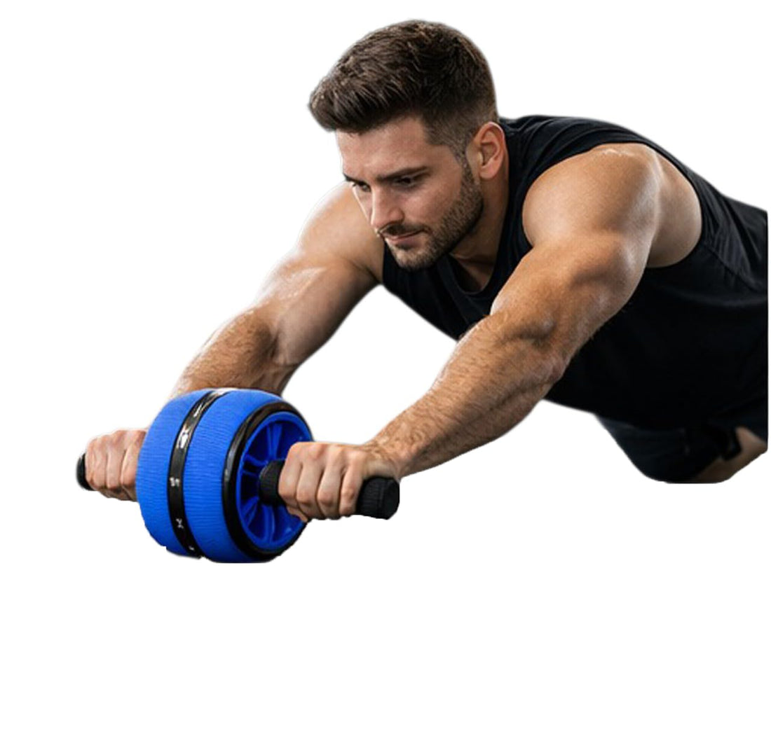 Abdominal Exercise Wheel – Abdominal & Crunch Exerciser for Strengthening Abdominal Muscles, Arms & Shoulders – Exercise Wheel for Gym & Home – Non-Slip Grip – Suitable for Men