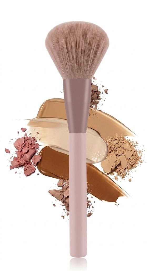 LARGE ROUND Soft Finishing Powder Brush, Professional Blush Brush for Cheeks,Soft Bristles Makeup,Beauty Tool (N-272)