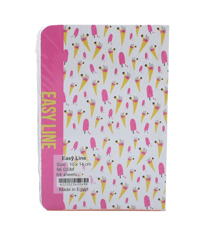 3A Easy Line Notebook Set Of 8 Pieces 64 Sheets 56g A6 10X14 cm - Multi Color 3A-414-20498