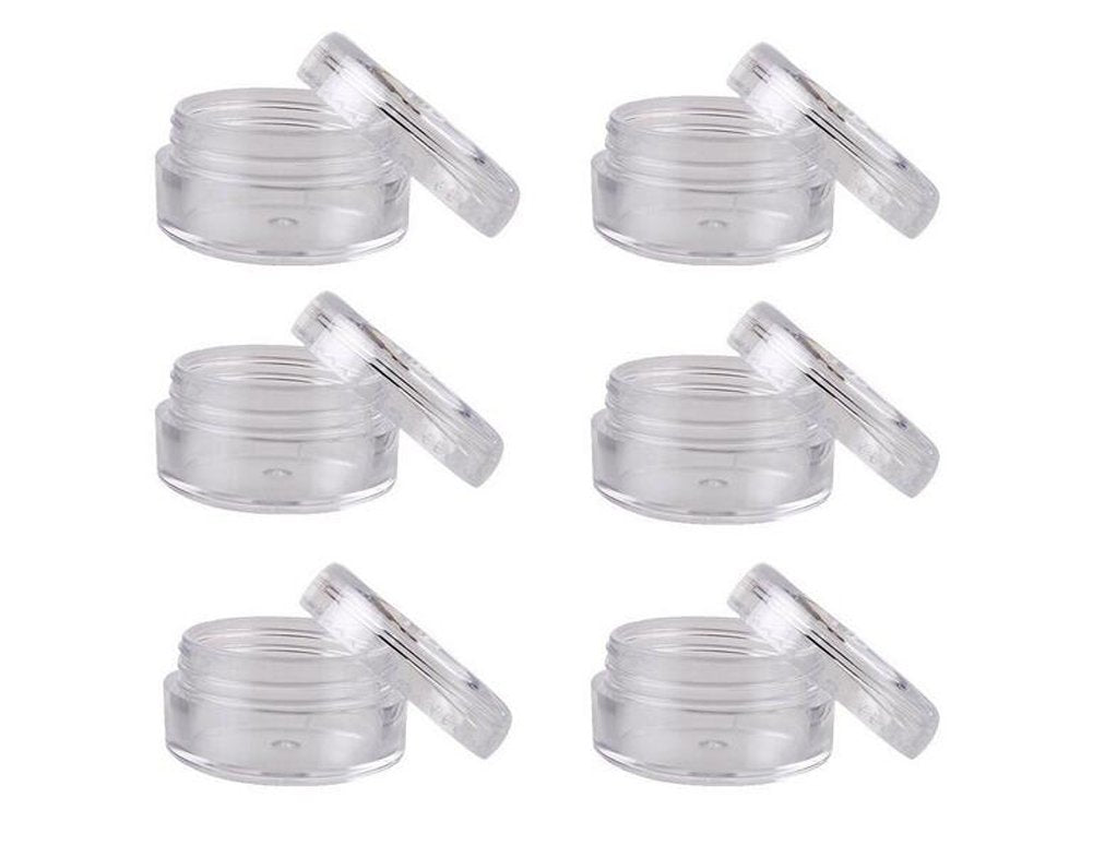 Clear Empty Plastic Cosmetic Containers 5 Gram Pot Jars Eyshadow Container Lot for Women (30pcs)