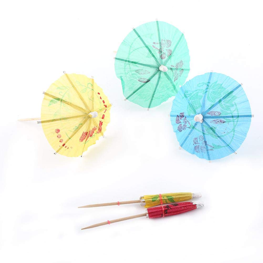 50pcs/Bag Colorful Parasol Umbrella Sticks