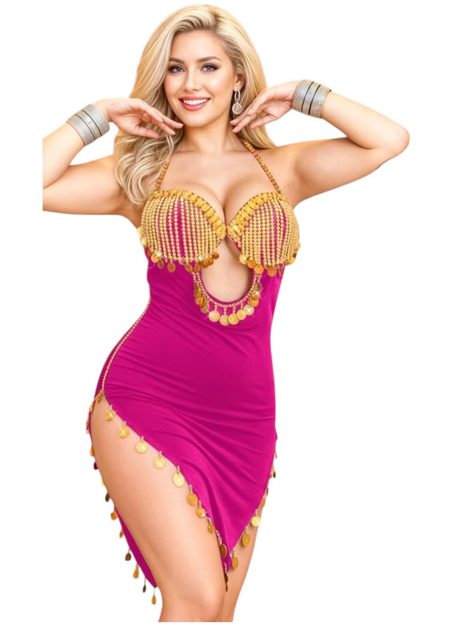 Deluxe Belly Dance Set with Attractive Motion Detail - One Size