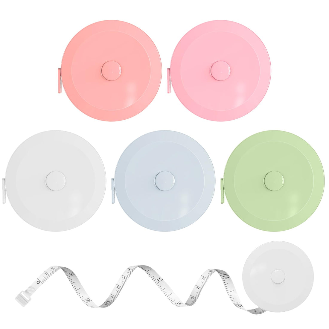 Measuring Tape for Body Measurements, 5 Pack Soft Tape Measure 60-Inch & 1.5 Meter Dual Sided Measuring Tape Retractable, Craft Tailor Fabric Cloth Sewing Weight Loss Body Measuring Tape