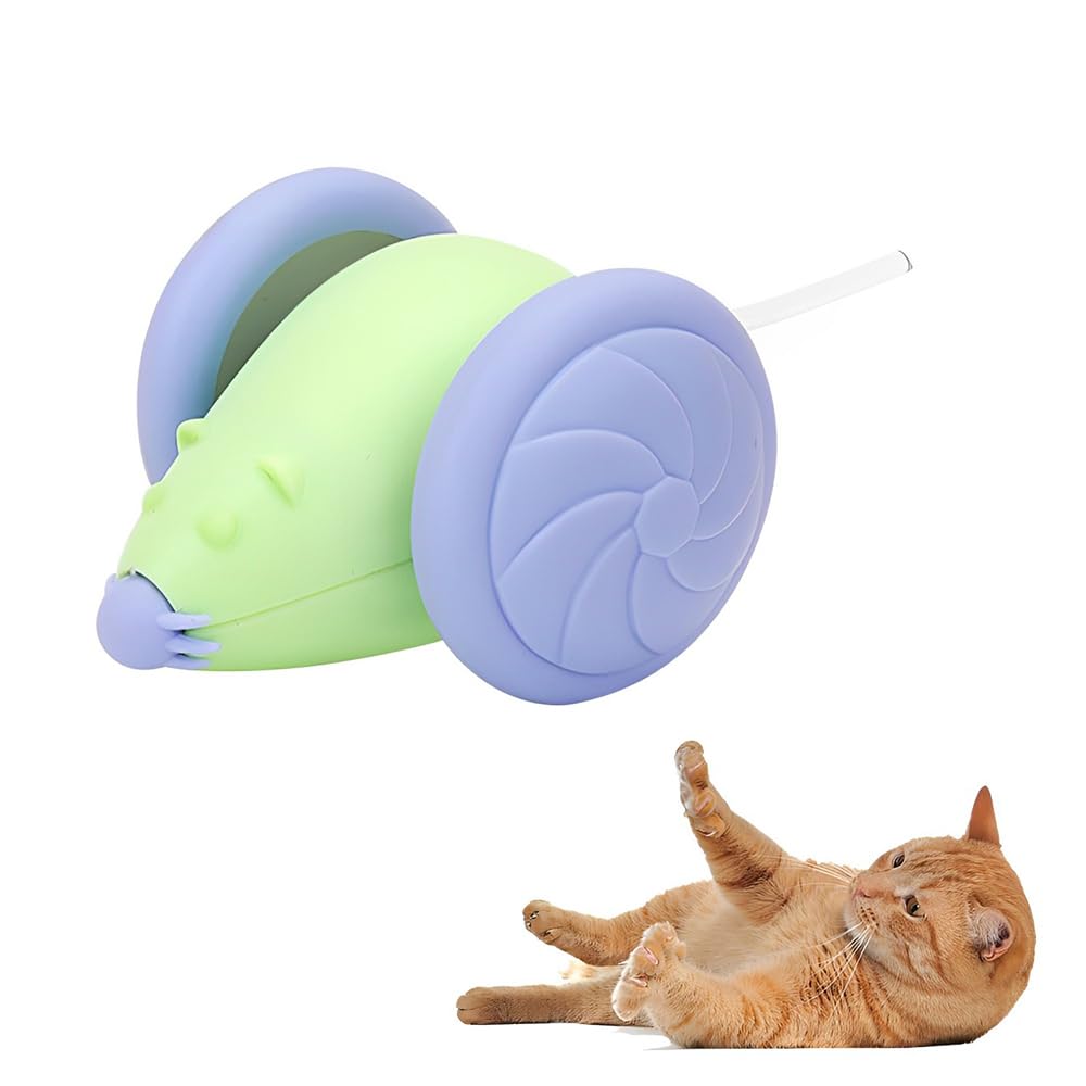 ADDLIVE Cat Toy Electric Play Mouse, Electric Mouse Cat Toy with LED Lights for Indoor Cats, Intelligent Interactive Cat Toy, Toy Mice for Cats with USB Cable