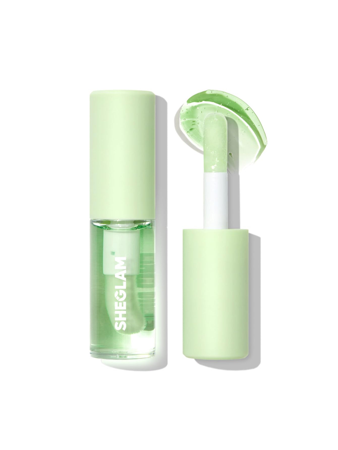 SHEGLAM Makeup - Jelly Wow Hydrating Lip Oil - Long-wearing moisturizing, non-sticky Plumping Lip Gloss with Sponge Tip Applicator (Green Apple Envy)