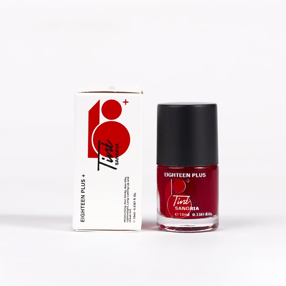 Lip and Cheek Tint, Sangria, Moisturising, Lightweight, Long-Lasting, 10ml