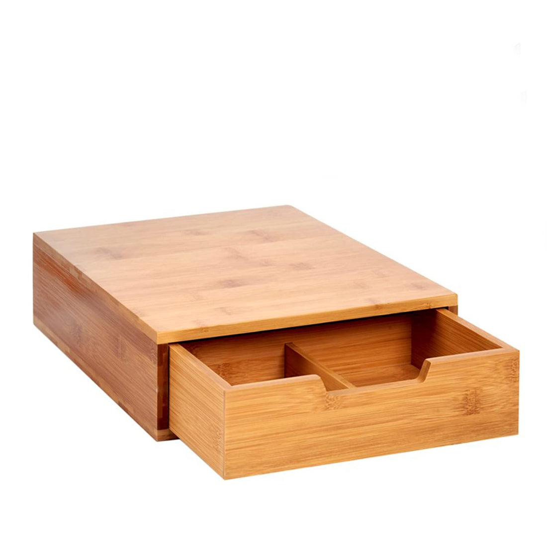 BESCH Drawer for Bamboo Coffee Pods 31 x 30 x 10 cm – Coffee Pod Organizer – Dispenser for Storage Coffee Maker