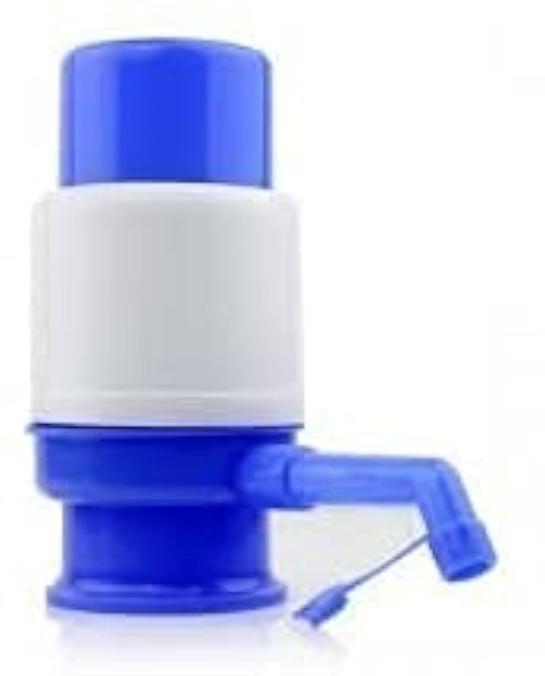 Plastic Drinking Manual Hand Press Water Dispenser Pump for Bisleri Barrel Mineral Bottle Jerry Cans - White & Blue (Water Pump)