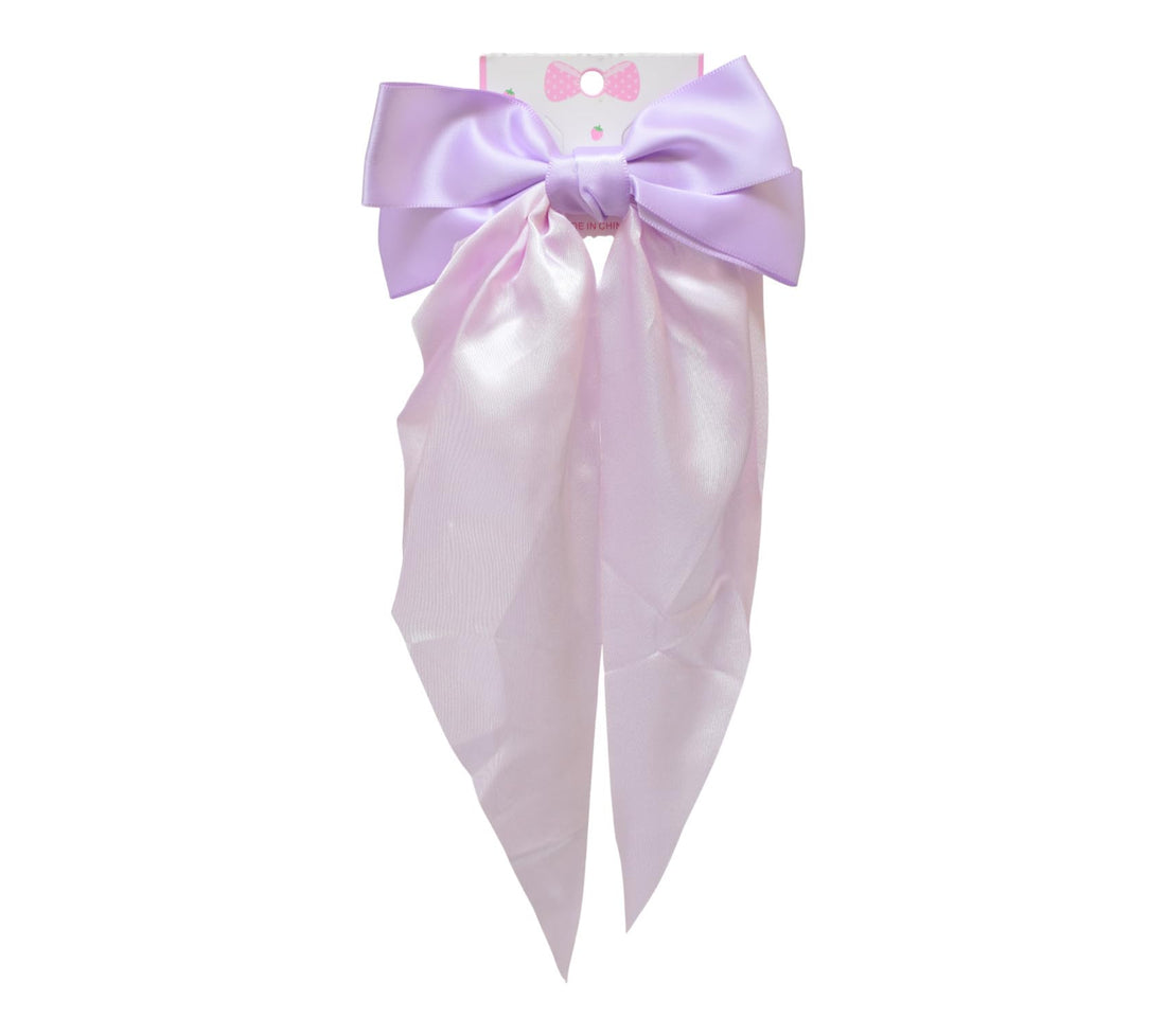 Daphne Girls' Satin Bow Hair Clip - Purple