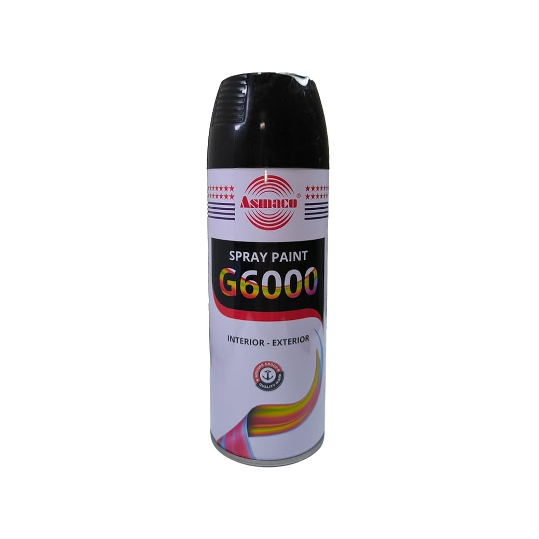 ASMACO G6000 Black Gloss Acrylic Spray Paint - 400 ml