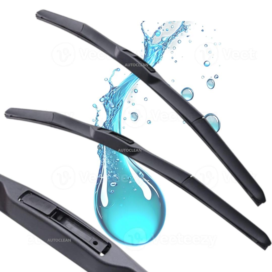 AutoClean Front Hybrid Wiper Blade For Polo,Vento,Ameo,Vitara Brezza,Ciaz,XL6,Innova,Corolla,Yaris,Verna,i20,Elite i20,Verna Fluidic,Sonet,Captiva,Carens,Marazzo,Xuv300 24" 16" - 2 piece set