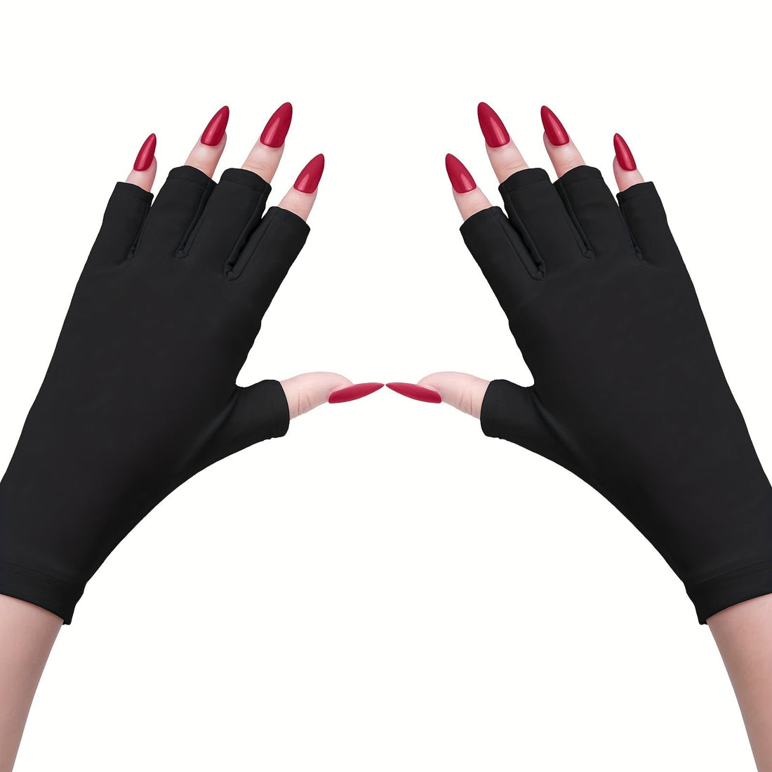 fashion mania 1 Pairs UV Shield Glove Gel Manicures Glove Anti UV Fingerless Gloves Protect Hands from UV Light Lamp Manicure Dryer