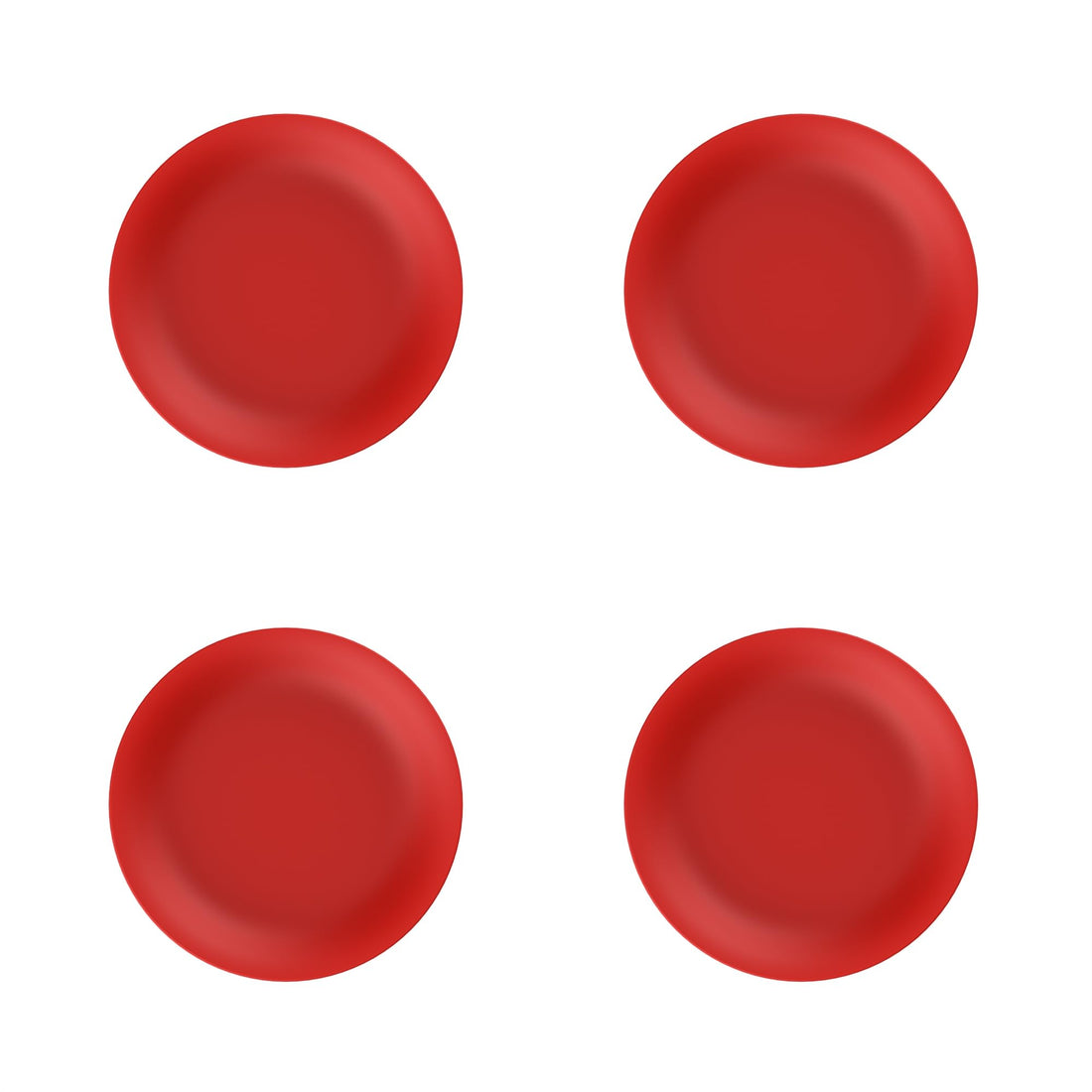 M-Design Lifestyle™ Side Plate 21 cm - Pack of 4 - BPA Free, Microwave Safe, Dishwasher Safe, Food Safe, Stackable - Red