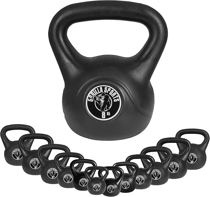 Kettlebell - Single 2 kg - 20 kg or Set 17 kg, 24 kg, 30 kg, 110 kg, 113 kg with/without shelf, Plastic - Kettlebell, Ball Weight, Swing Dumbbell, Weights, Fitness, Strength Training