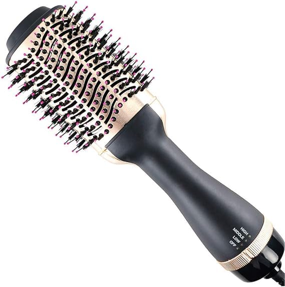 4 in 1 Hair Styler and Dryer with 4 Attachments Curling Iron Hair Dryer Straightener for Home Salon Use EN-4117