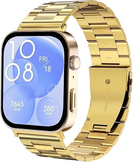 Next Store Compatible with Huawei Watch Fit 4 Bands, Stainless Steel Replacement Strap - Watch Band for Men and Women.
