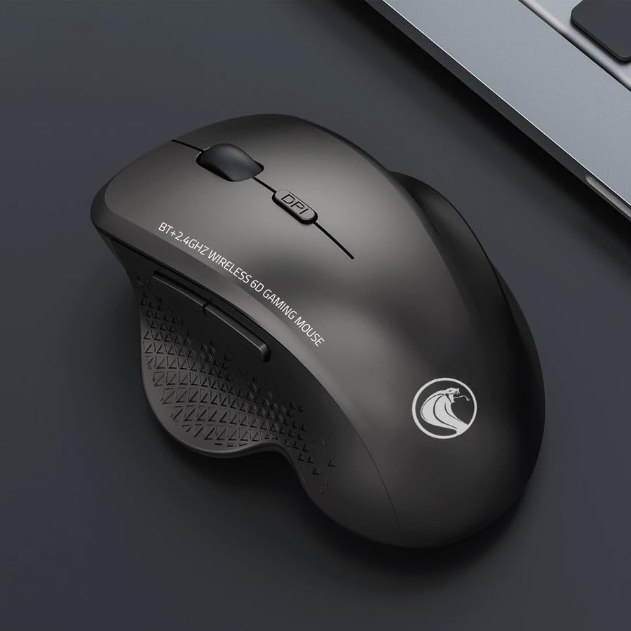 Cobraa W500 Wireless Bluetooth Rechargeable Mouse for up to 300 Hours of Type-C Charging
