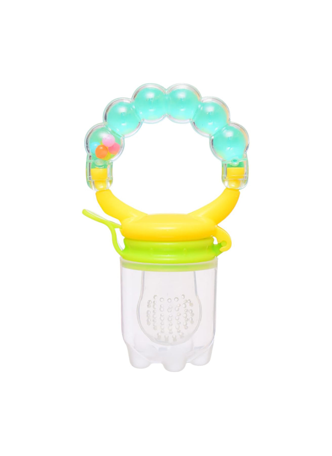Silicone Fruit Feeder with Rattle - Green