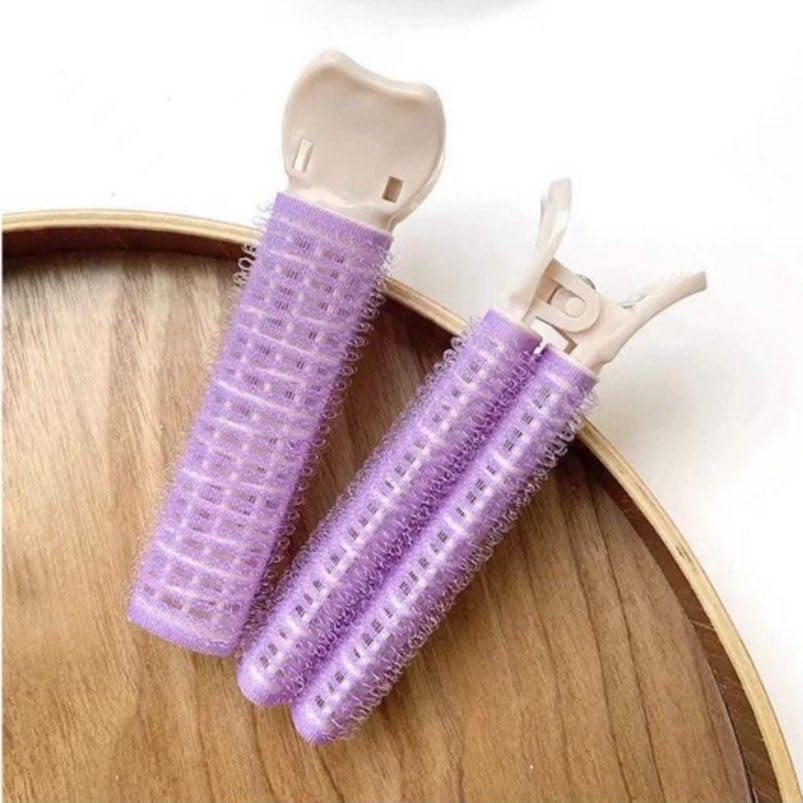 Hair Rollers Volumizing Curlers, Heatless Spiral Styling Root Clip, Fluffy Lazy Instant Bang, Hair Care Accessories for Women 2 Pieces (Mauve) color