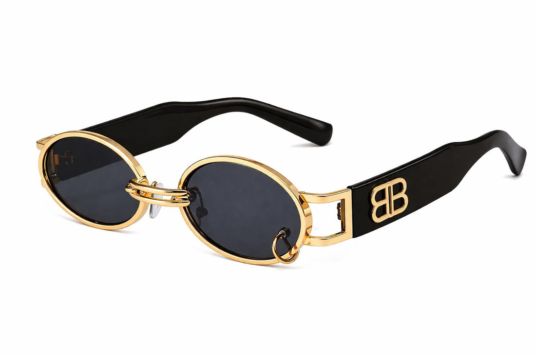 Women Fashion Oval Sunglasses - Stylish Round Lens Sun Protection - Lightweight Luxury Design - Casual Fashion Outdoor Sunglasses - Suitable for Small and Medium Face