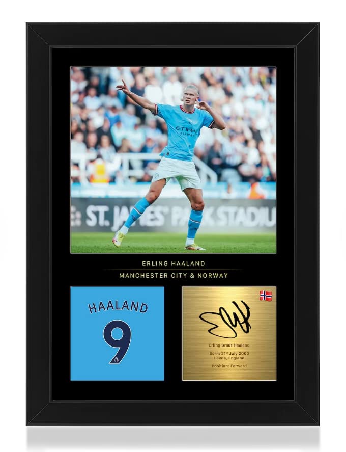9 Erling Haaland Print, Manchester City Fan Gift, Soccer Wall Art, Haaland Poster, Haaland Printable, Football Print, INSTANT DOWNLOAD (40 x 20 inches, black)
