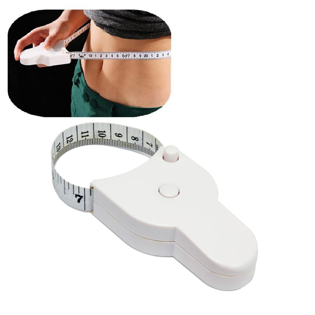 YAWALL Measuring Tape for Body, Body Tape Measure, Lock Pin and Push Button, Portable Retracable Body Measurement Tape for Weight Loss