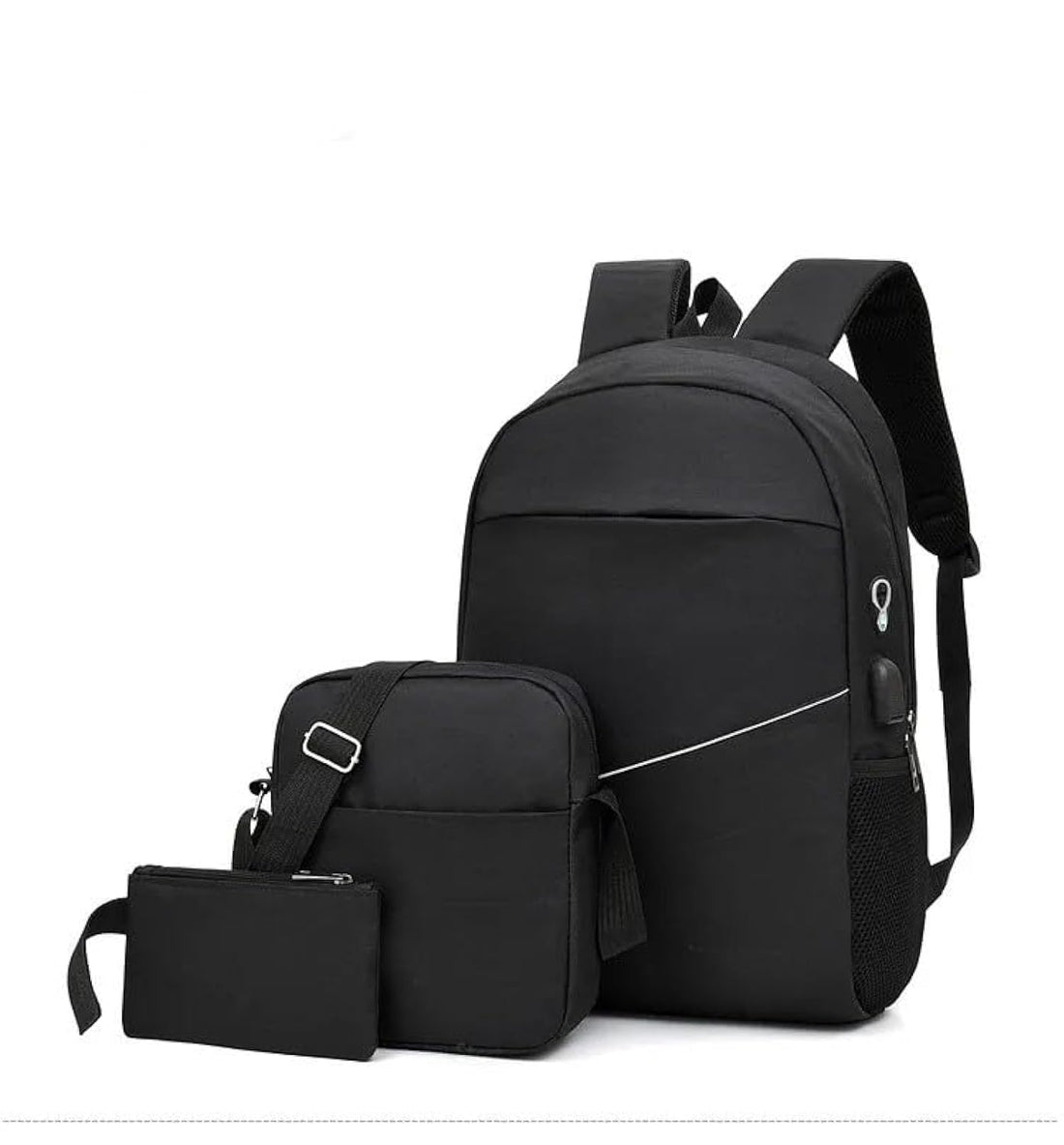Energy Case Laptop Backpack Three Piece and Pencil Case,17 Inch Business Travel Backpack Bag with USB Charging Port, Water Resistant College School a way out USB Backpack for Boys and Girls