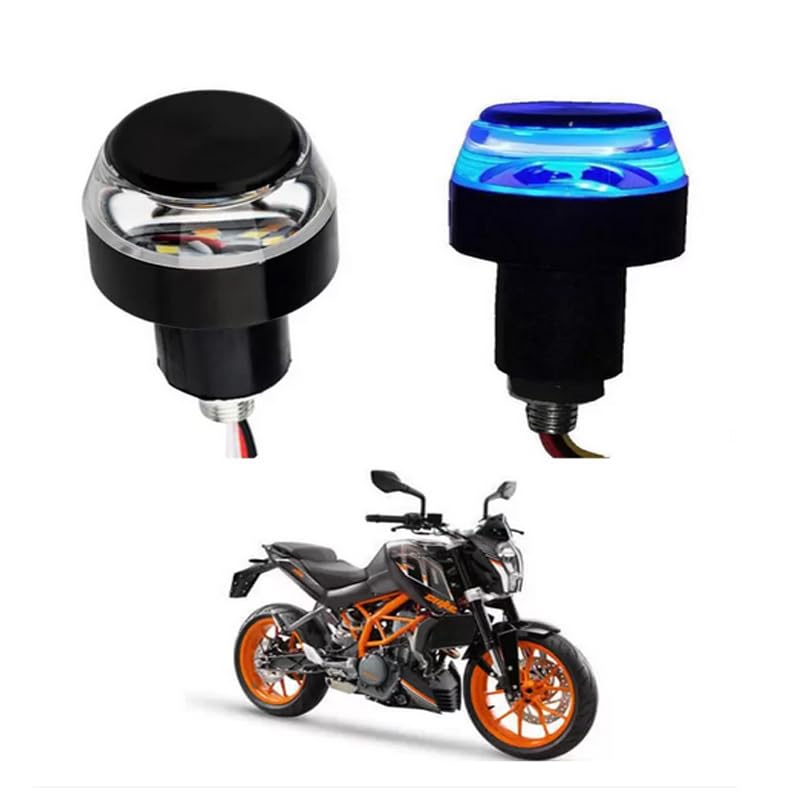 KaberMisr 2020 LED Side Marker Light Strong Light Motorcycle Bicycle Handle Turn Signal Light Bar LED Turn Signals (LED Light Signals Blue and White)