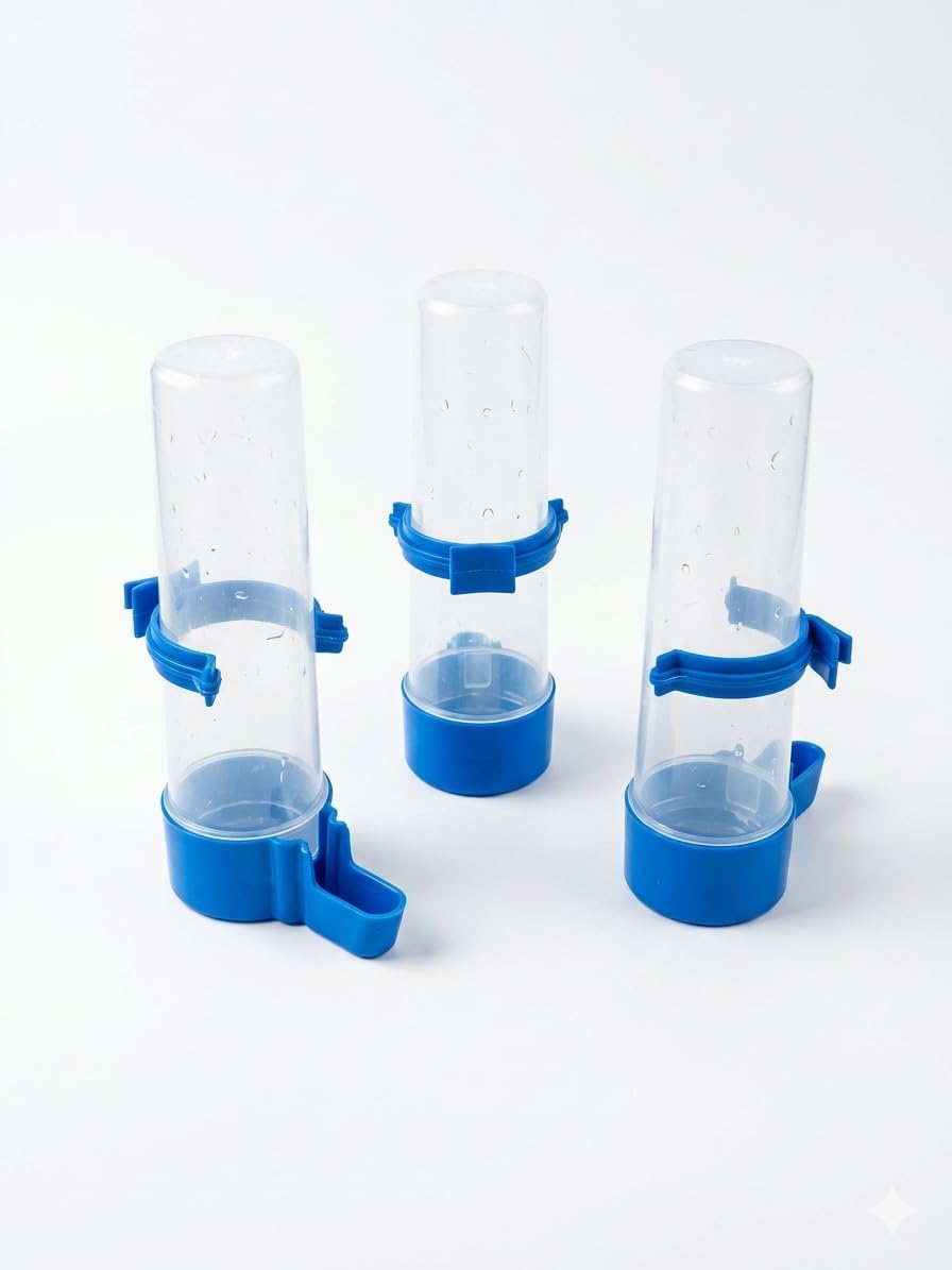 Plastic Bird Waterers - Multi Color - 100ml - Pack of 3
