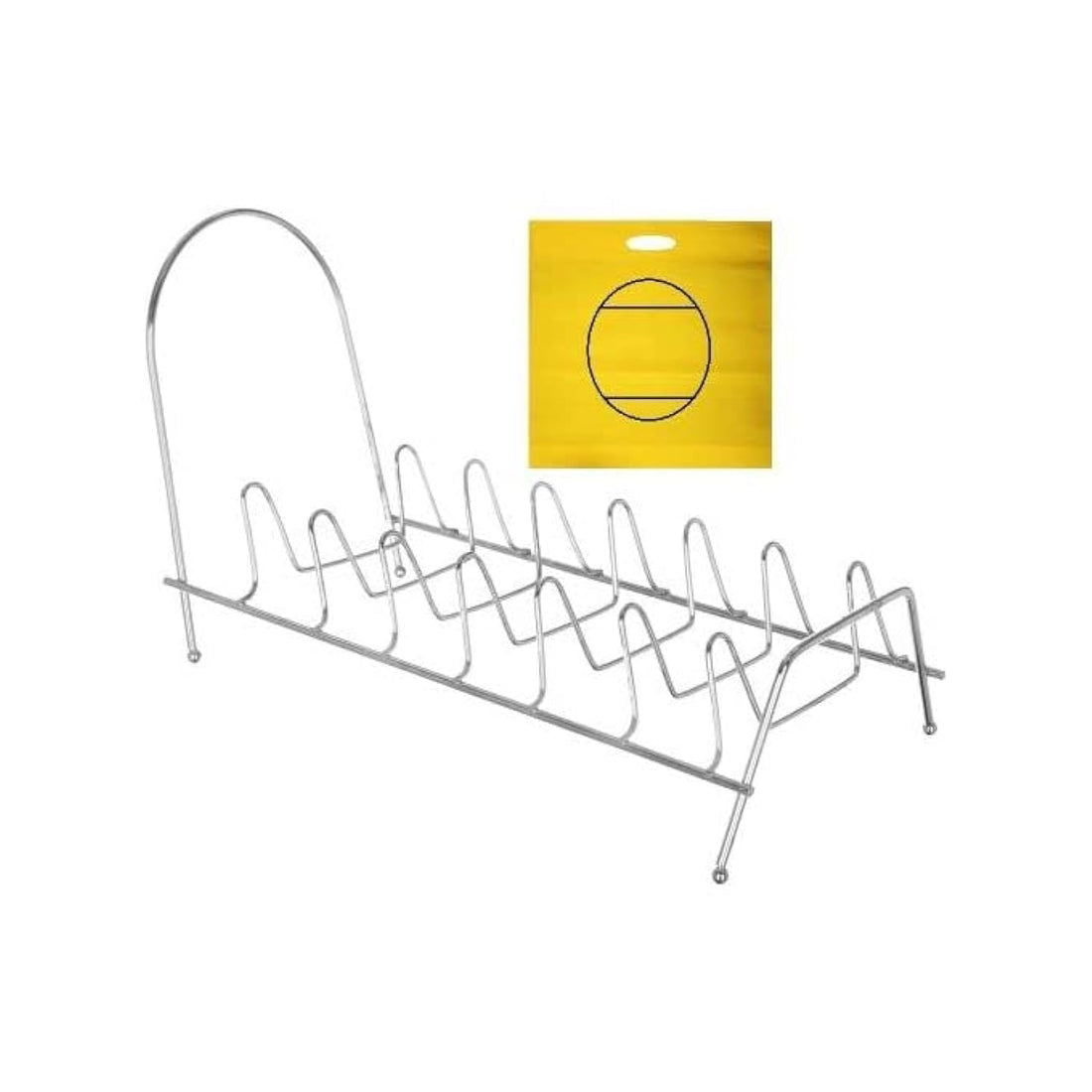 Stainless Steel Dish Holder+Premium Case - Size (L x W x H): 18cm - Silver Color Stainless Steel