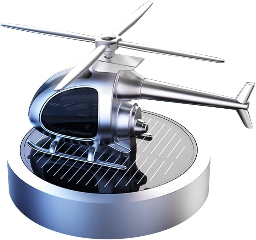 Solar Airplane Car Aroma Diffuser Rotating Helicopter Aromatherapy Ornaments Air Freshener Car Dashboard Perfume Decoration Essential Oil Diffuser Multicolour