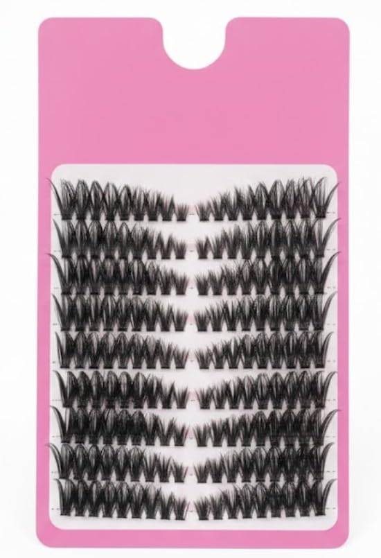 Cluster Lashes 240 Pcs Individual Lashes 60D D Curl False mix Eyelashes Extension Reusable Soft Lashes Extension Diy at Home-mix