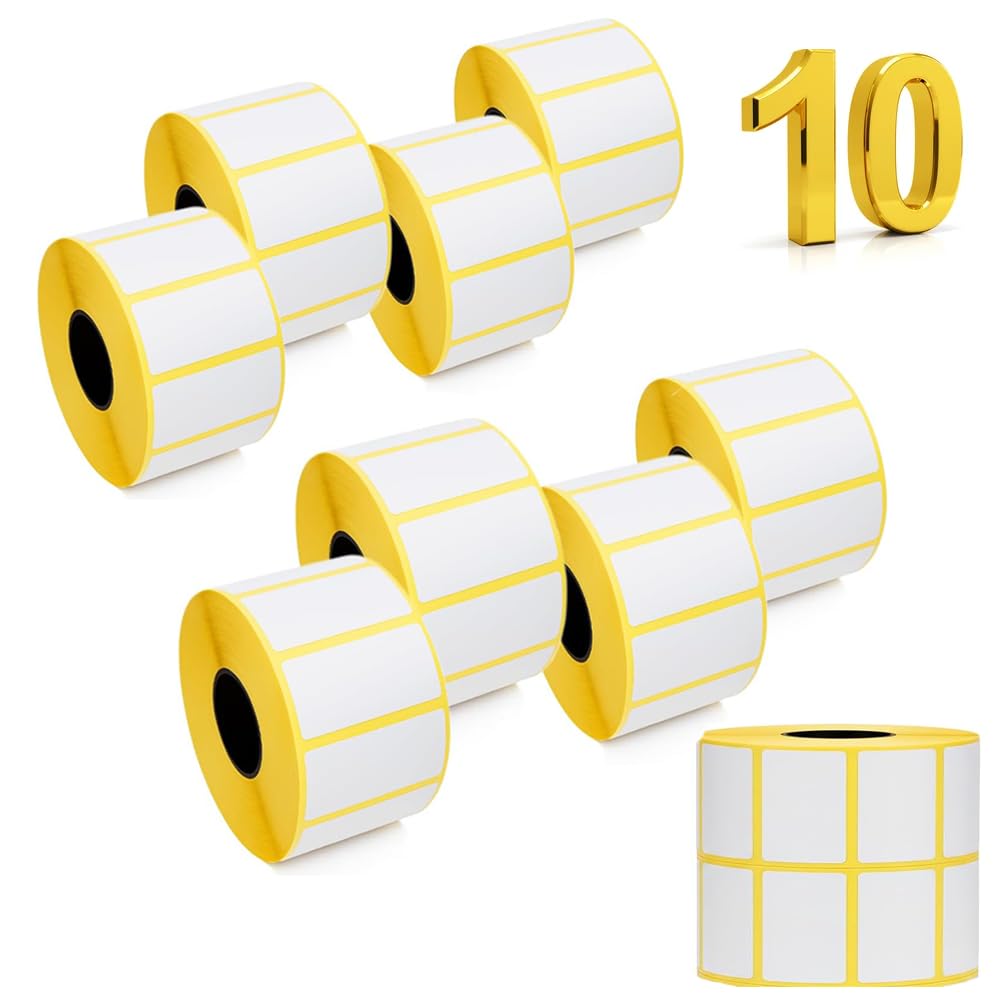 Thermal Barcode Labels 25 * 38mm - Roll Label for Barcode Printers 1200 Labels - Shipping and Packaging Sticker