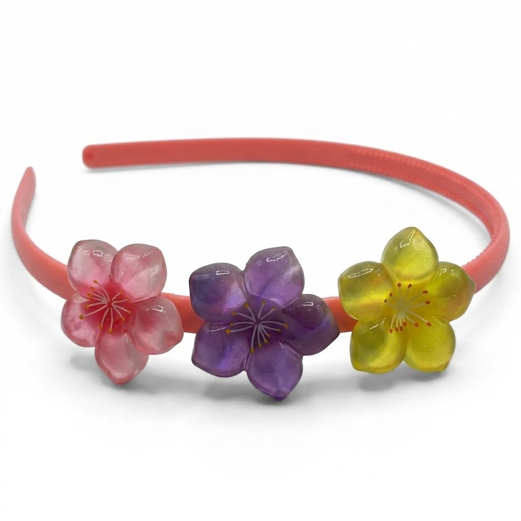 Catch Up Kids Hair Headband for Girls – Floral Design, Cute Comfortable Hair Band for Children – Soft Lightweight Non-Slip, Stylish Daily Hair Accessory for School & Playtime