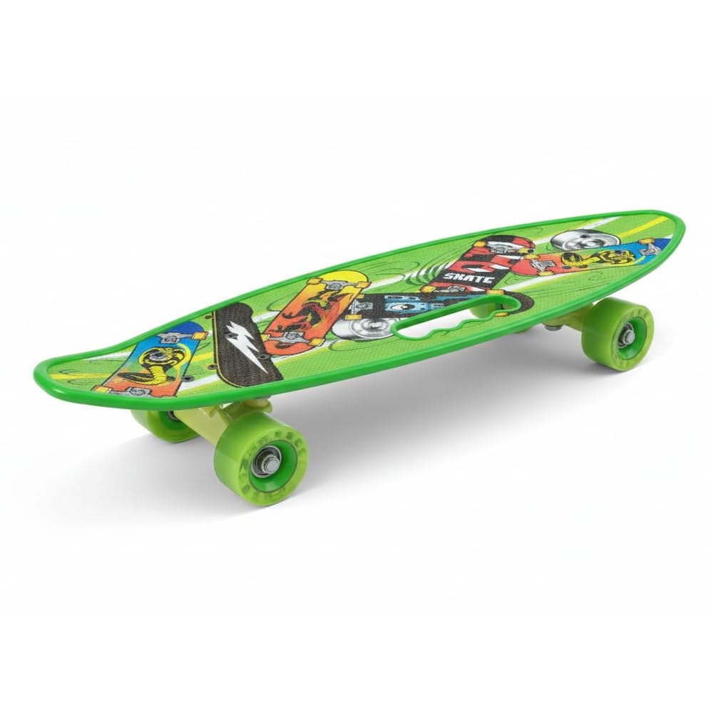 Dream Land Colorful Mixed Shapes Green Skate Board - 212-1