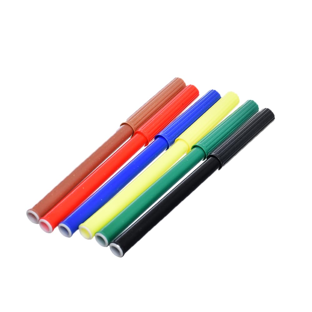 Elmaayergy Y-34/YL18036-6 Set Of 6 Pieces Of Water Colour Marker Pen With Durable Material, Suitable For School And Home