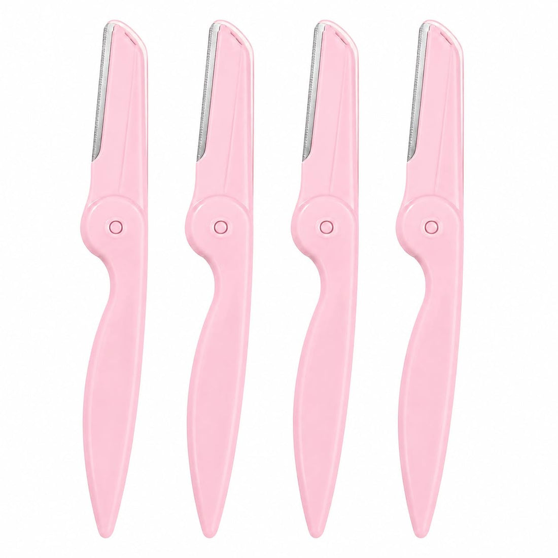 Eyebrow Razors, Facial Hair, Foldable Stainless Steel Razor, Shaping Tool for Women (4 Pieces)