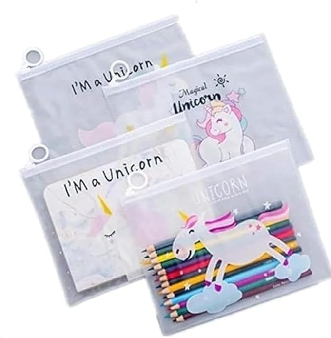 Casual Transparent Makeup Bag Zipper Toiletry Bag Women Travel Cosmetic Organizer Storage Bag (10pcs, Different shapes)