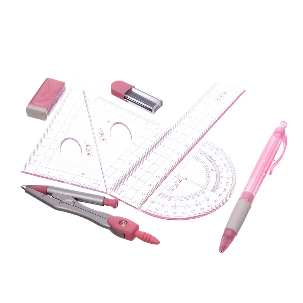 Elmaayergy SX-83_84011 Set Of 8 Pieces Of Geometric Tools With Durable Material, Suitable For School And Home