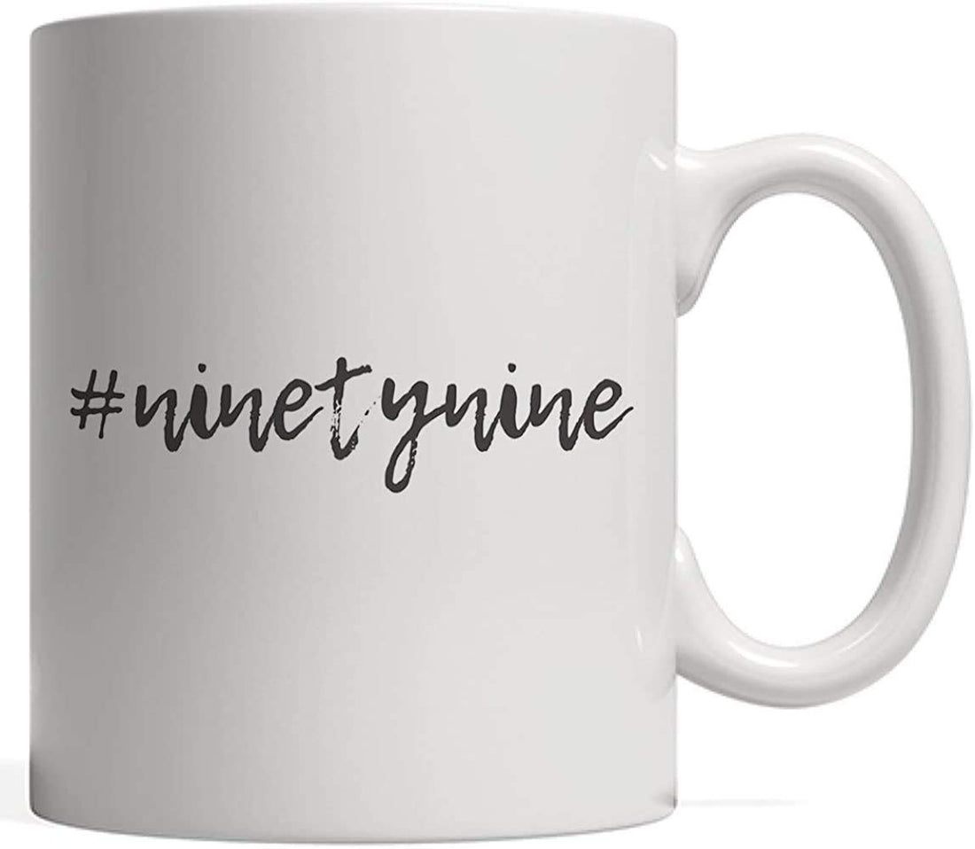 PotteLove 99Th Birthday Teen Mug Gift Hashtag Milestone 99 - Girly Happy Anniversary Gift For Ninety Nine Year Old Teen Girl Or Boy Throwing A Ninety Ninth B-Day Party Celebration