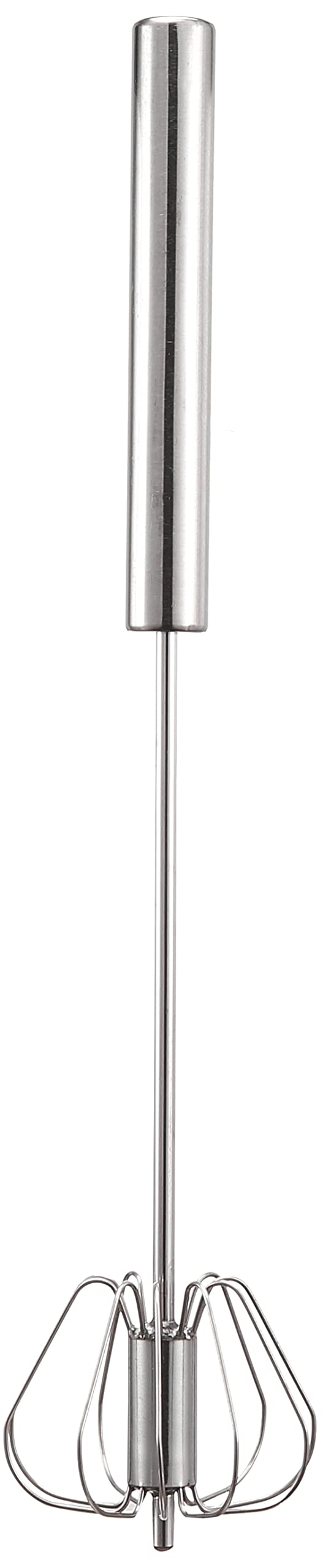 Semi-automatic egg whisk, stainless steel hand push newness whisk blender, semi automatic rotary egg beater, milk frother, mixer stirrer kitchen utensil for whisking, mixing, blending, stirring.