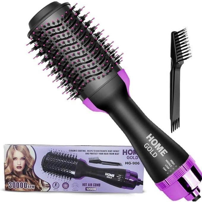 Home Gold Electric Hair Straightener Brush 1200W HG-906