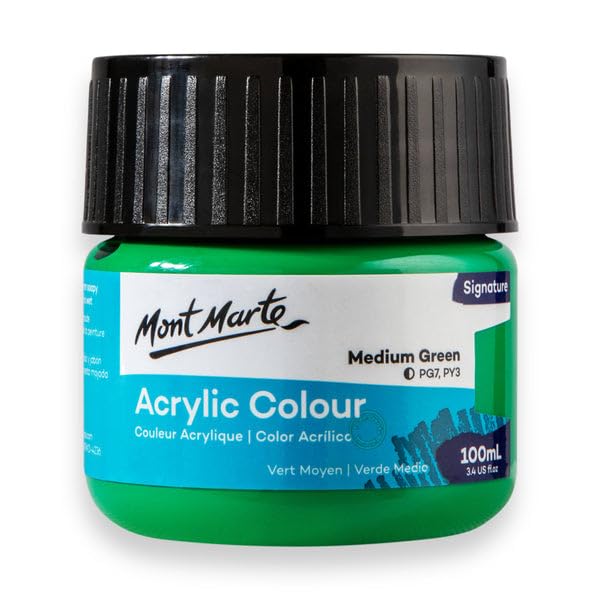 Monte Marte MSCH1023 Acrylic Colour Paint 100 ml, Medium green