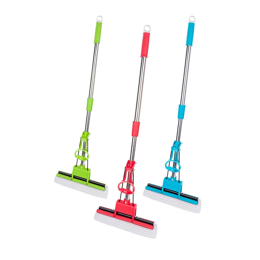 LiAo A130097 3 colors 27cm self wringer magic roller PVA sponge mop for kitchen bathroom floor cleaning