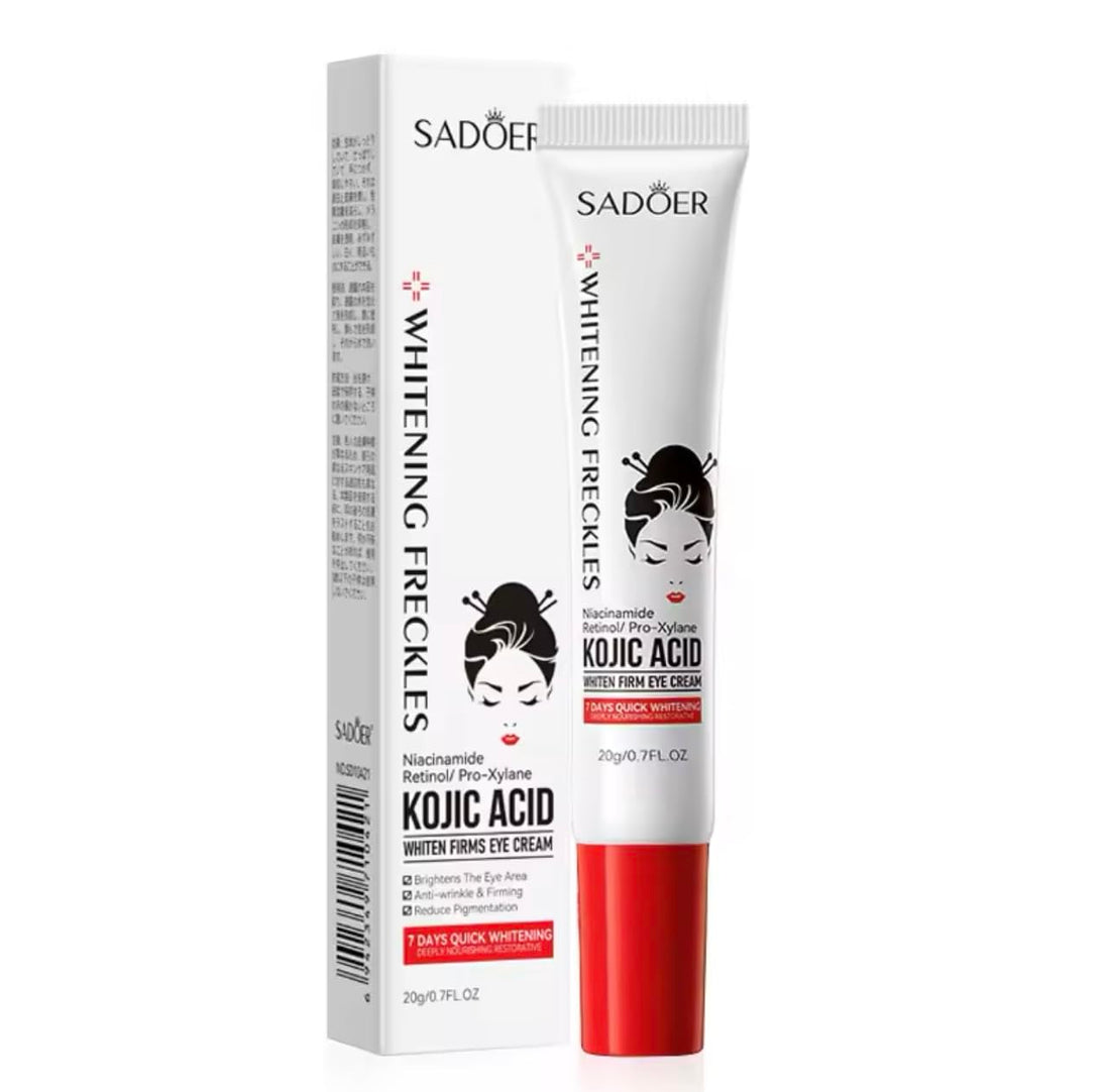 Sadoer Eye Cream with Kojic Acid, Niacinamide and Retinol, Whitening and Firming 20g