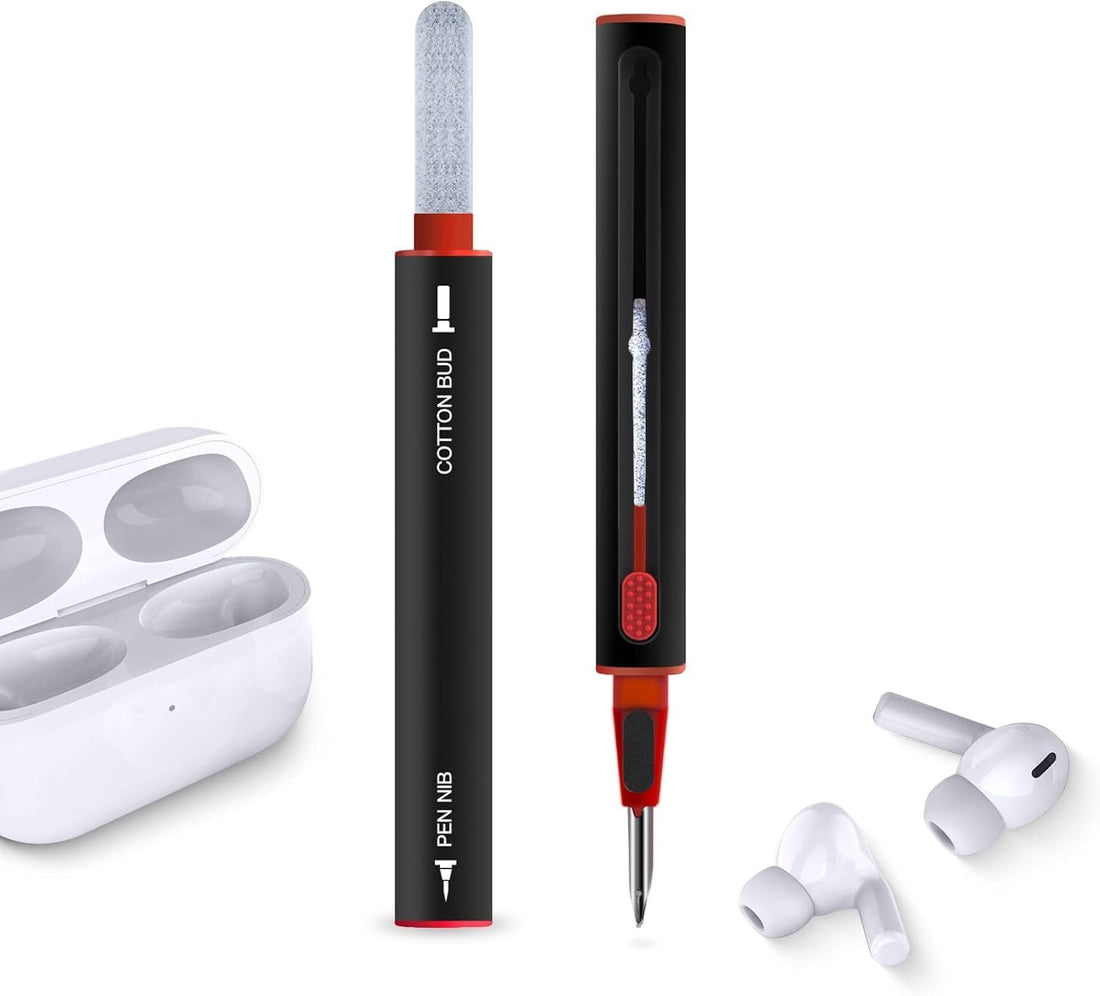Next Store Cleaning Kit Compatible with AirPods Pro 1/2/3, Includes Flexible Cleaning Pen and Brush, Compatible with Earbuds, Precision & High Performance Cleaning HO002 (Black)