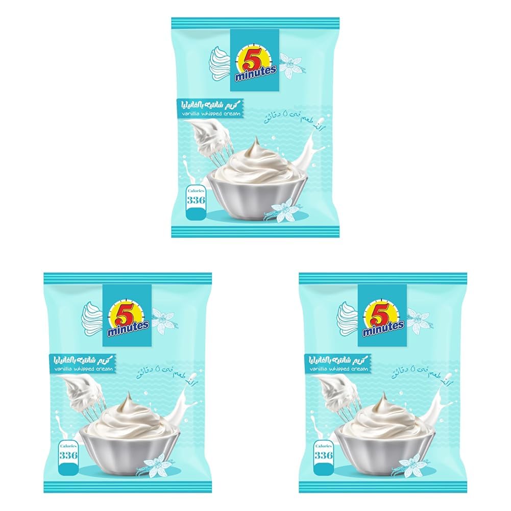 5 Minutes Whipped Cream vanilla Sachet - 45gm (Pack of 3)