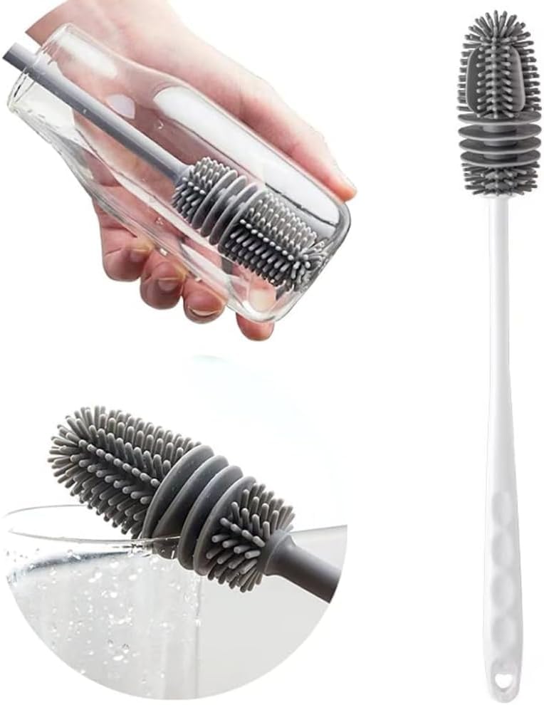 Multifunctional Long Silicone Soft Cleaning Brush Bottle Vase Water Bottle Cleaning Brush
