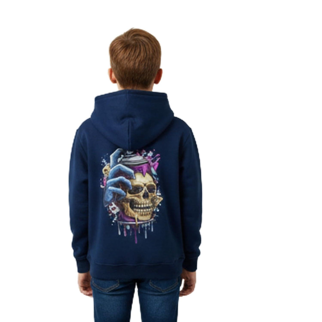 Boys Milton boys' winter hoodie with prints on the chest and back Milton boys' winter hoodie with prints on the chest and back